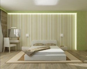 Дизайн стен спальни обои